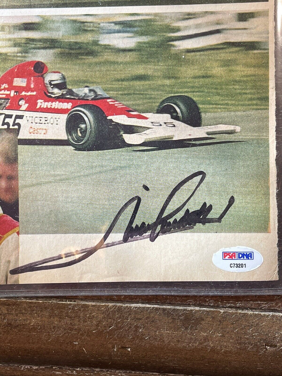 Mario Andretti Signed Autographed Auto Magazine Page PSA / DNA Auth Frameworthy