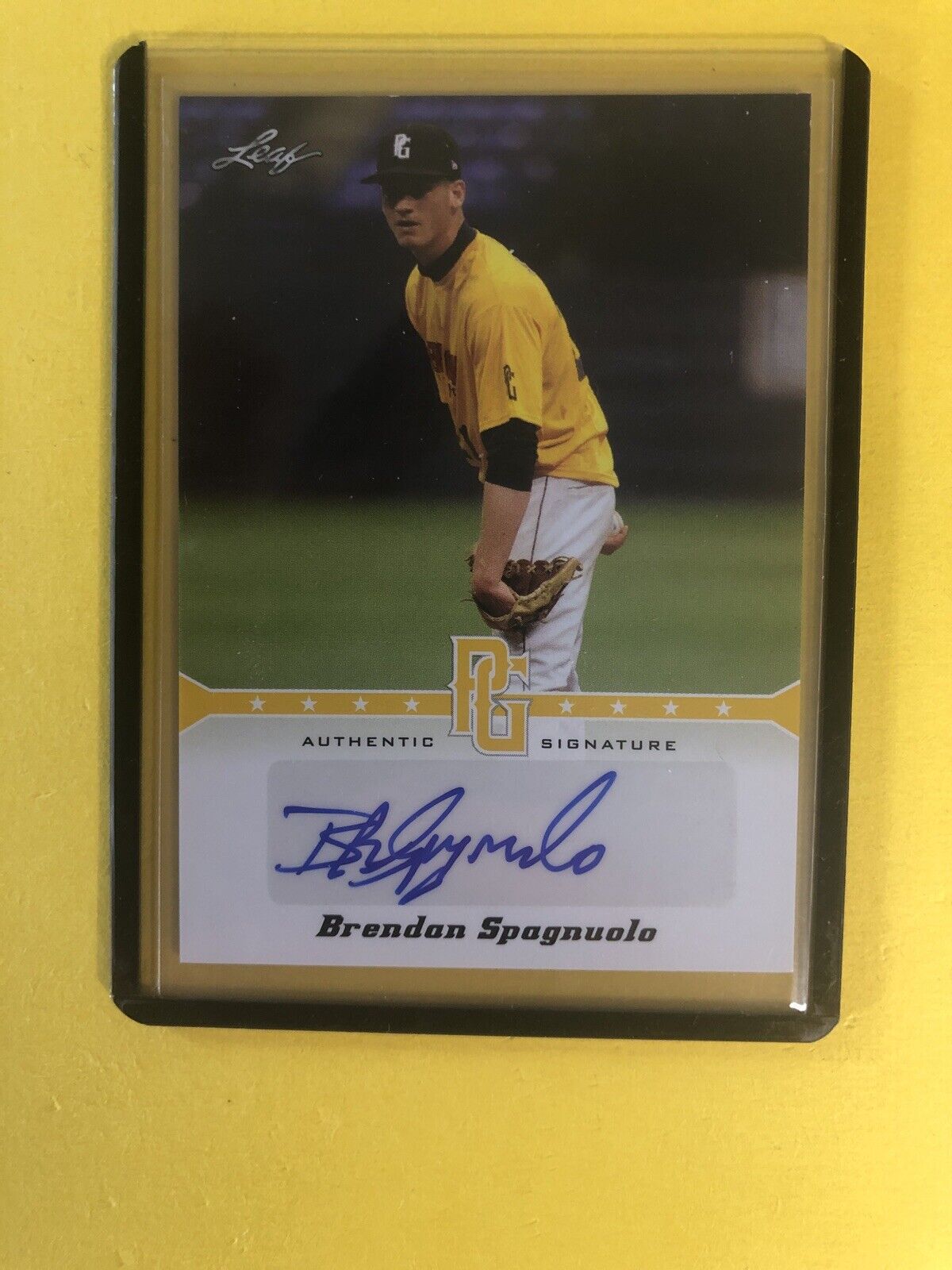 2013 Leaf Perfect Game Gold Autograph RC Brendon Spagnuolo Auto /50