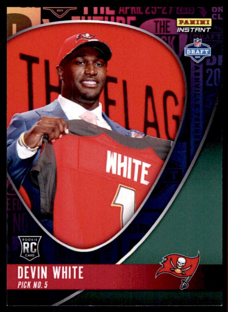 2019 Panini Instant Draft NIght Devin White RC Rookie 4/10 Bucs #DN5