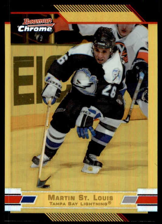 2003-04 Bowman Chrome Gold Refractors Martin St. Louis 23/50 Lightning #98