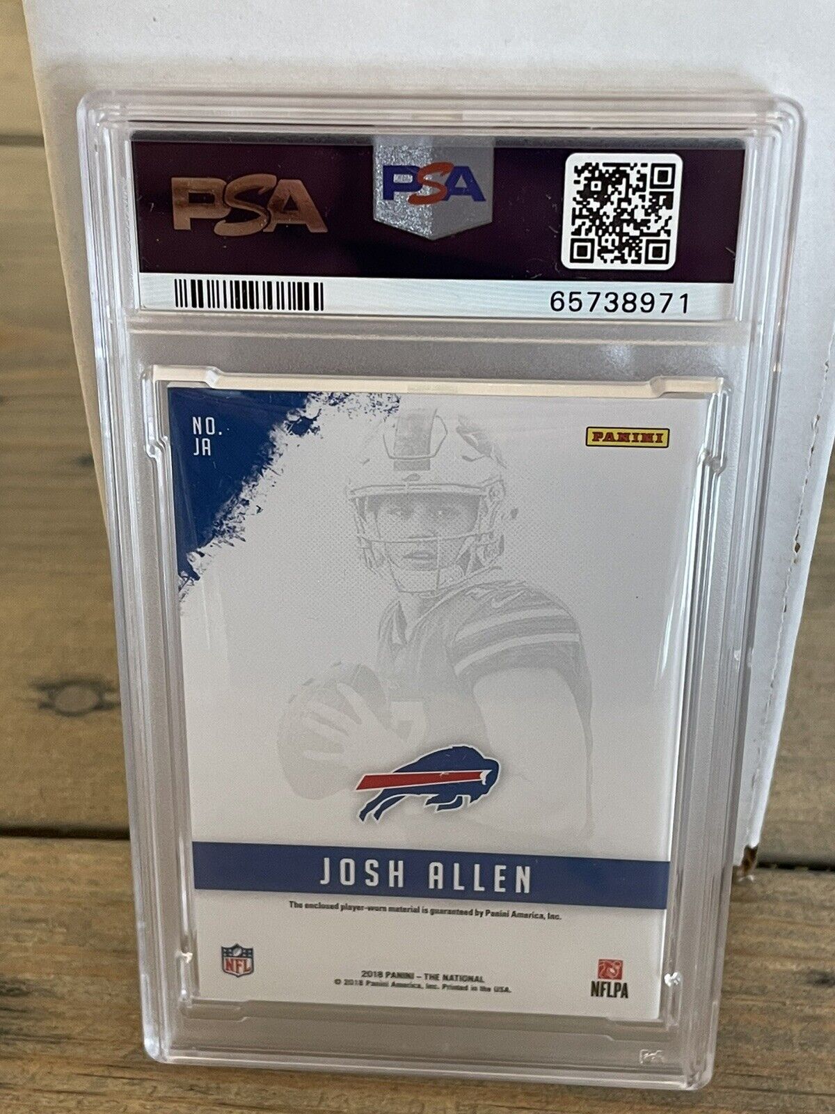 2018 Panini National Conv. Rainbow Spokes Swatch Josh Allen Rookie RC /25 PSA 7