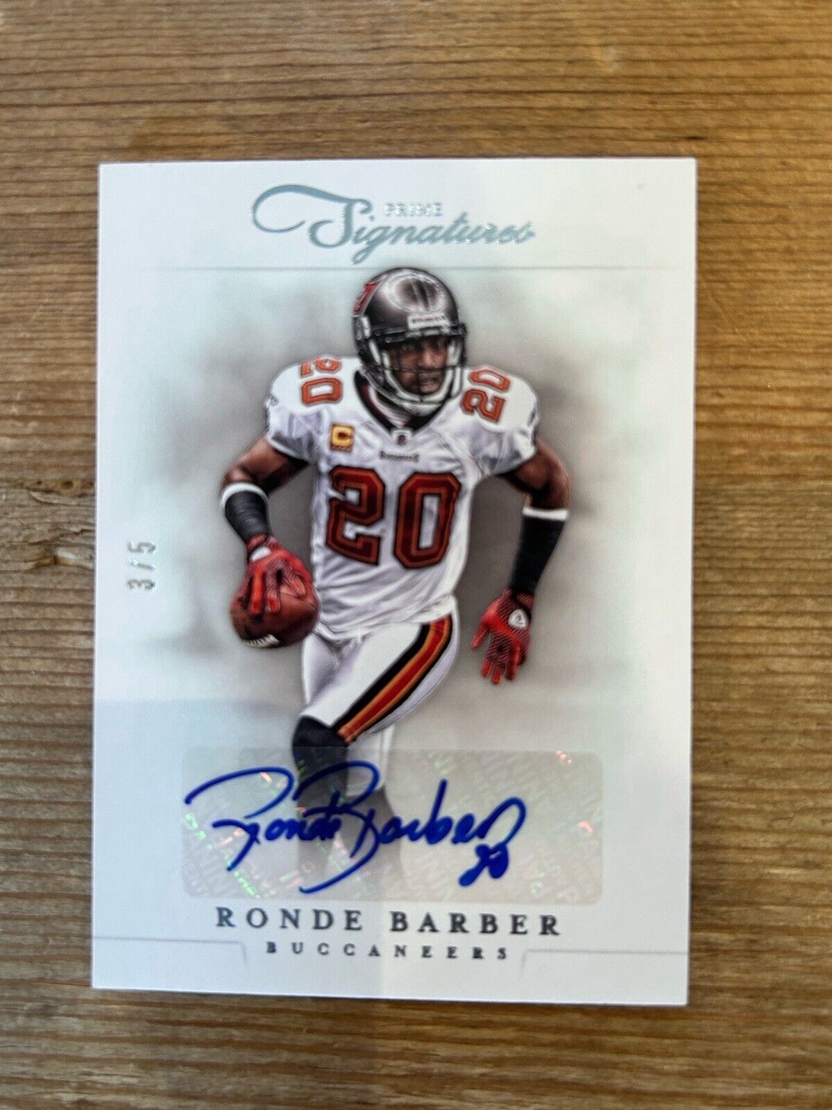 2012 Panini Prime Signatures Ronde Barber Signed AUTO 3/5 Buccaneers *Noles2148*