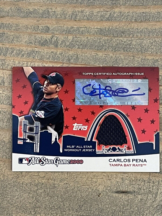 2009 Topps Update All-Star Stitches Carlos Peña Autograph Relic ASAR-CP #d 20/25