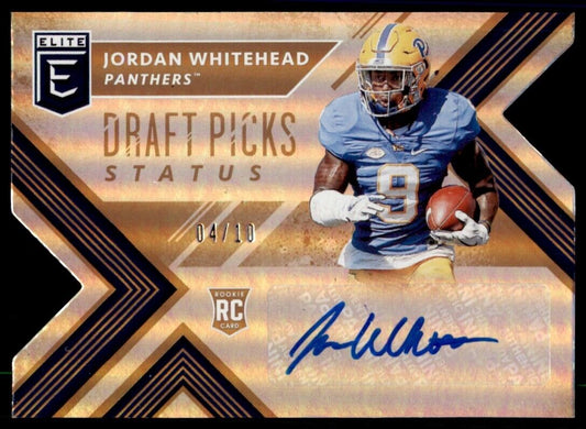 2018 Panini Elite Draft Picks Autographs Status Die Cut Gold Jordan Whitehead