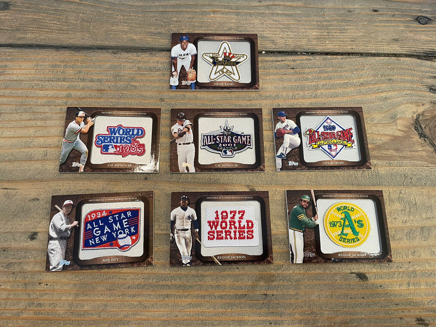 7x Lot 2009 Topps Historical Commemorative Patch Ripken Jackson Ryan Banks Ott