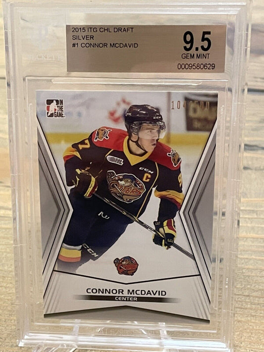 2015 ITG CHL Draft Silver Connor McDavid RC Pre Rookie /500 BGS 9.5 *Noles2148*