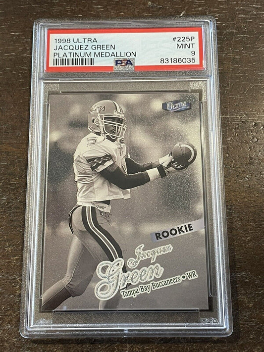 1998 FLEER ULTRA JACQUEZ GREEN #225P PLATINUM MEDALLION ROOKIE RC 52/66 PSA 9 NM