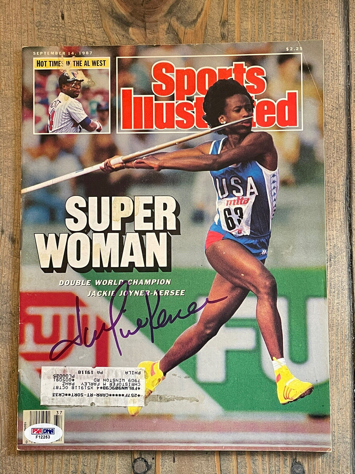 JACKIE JOYNER KERSEE Auto Autographed Sports Illustrated Super Woman PSA/DNA