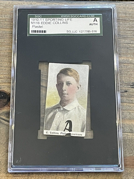 1911 M116 Sporting Life Eddie Collins Pastel Background SGC Authentic *Noles2148