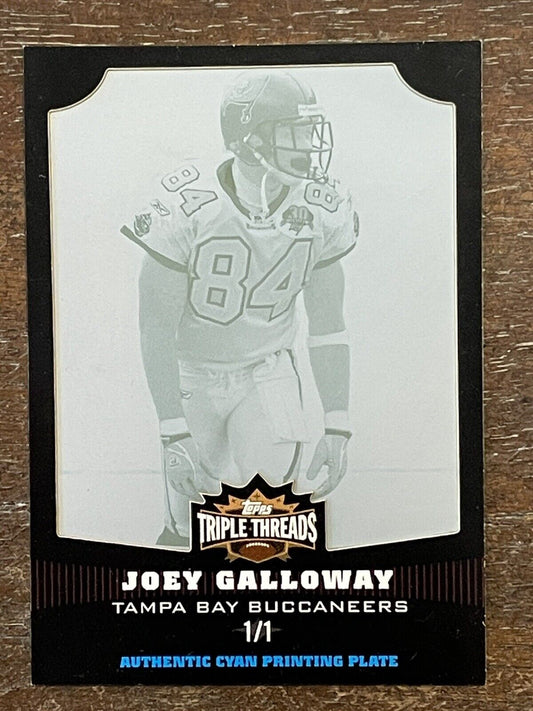 Joey Galloway 2006 Topps Triple Threads Cyan Printing Plate TRUE 1/1 *Noles2148*