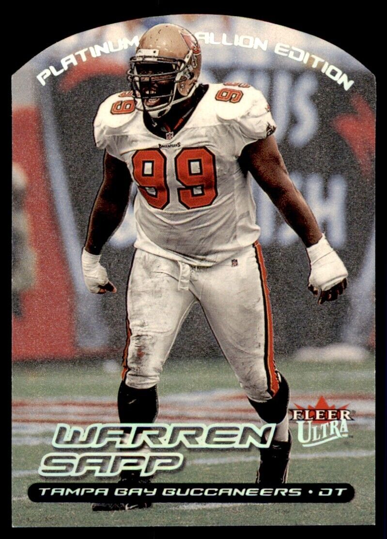 2000 Ultra Platinum Medallion Die Cut Warren Sapp 40/50 Bucs #18G *Noles2148*