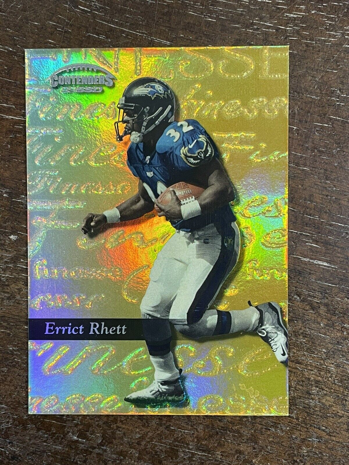 1999 Contenders Errict Rhett Finesse Gold #d 05/25 Ravens RARE *Noles2148*