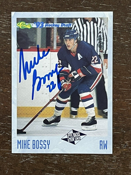 1993 Classic Draft Mike Bossy Autographed On Card IP Auto #116 *Noles2148*