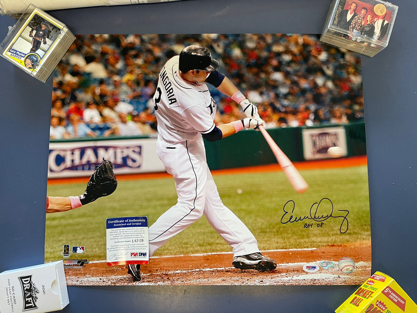 Evan Longoria Signed 16X20 Photo Autograph Auto Beautiful! PSA/DNA *Noles2148*