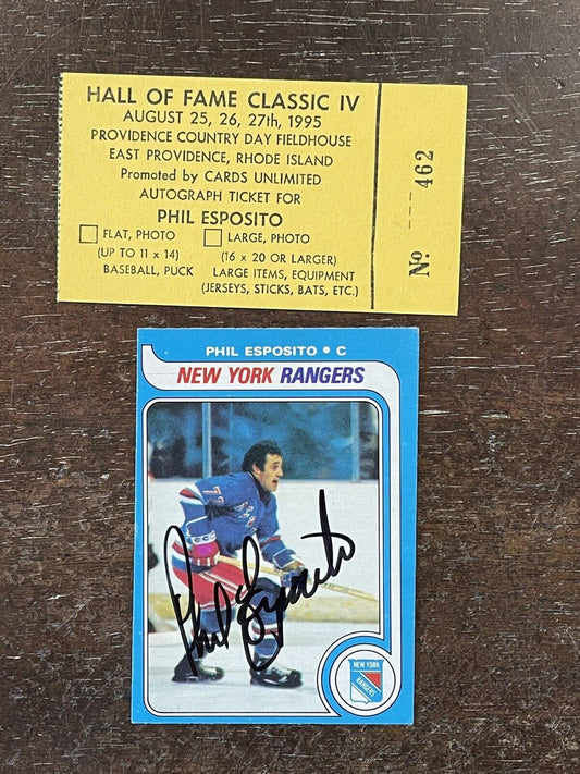 PHIL ESPOSITO SIGNED 1979-80 O-PEE-CHEE OPC #220 AUTOGRAPH AUTO *Noles2148*