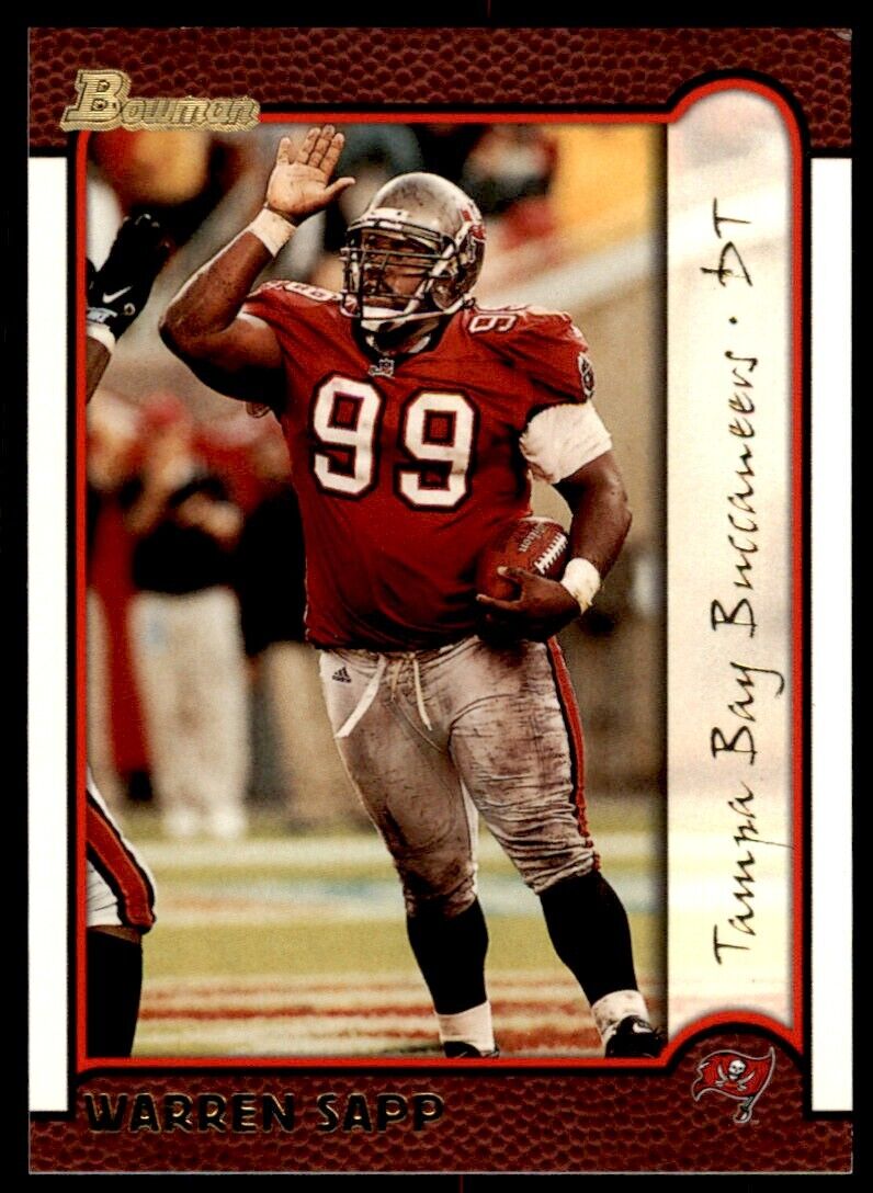 1999 Bowman Gold JERSEY # Warren Sapp 99/99 Buccaneers #29 *Noles2148*