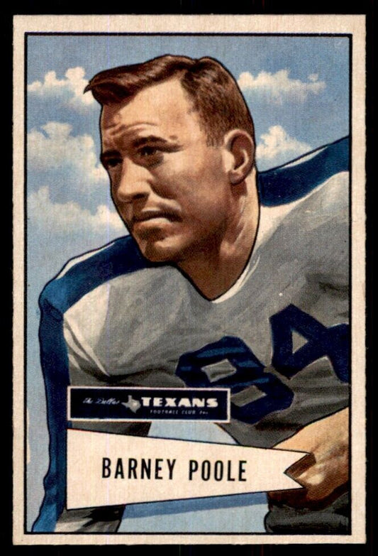 1952 Bowman Small Barney Poole NM+ Dallas Texans #11 *Noles2148*