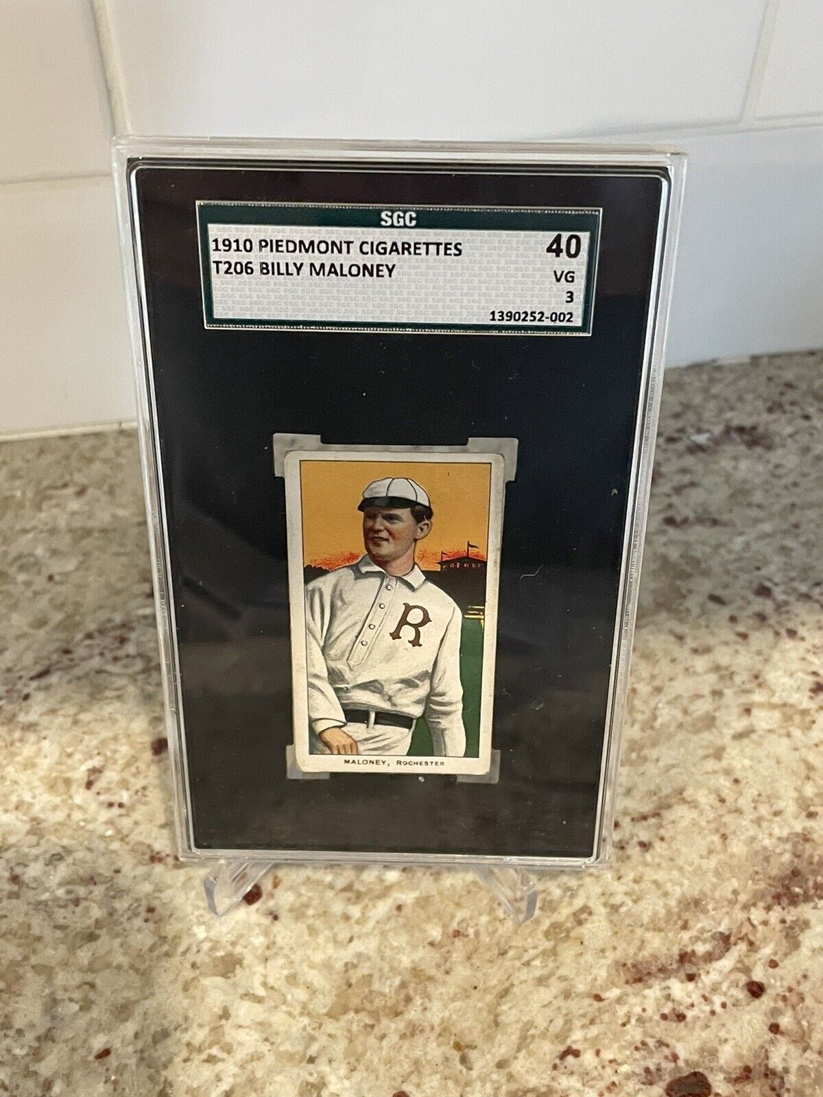 1910 T206 Piedmont Bill Maloney SGC 40 VG 3 Rochester *Noles2148*