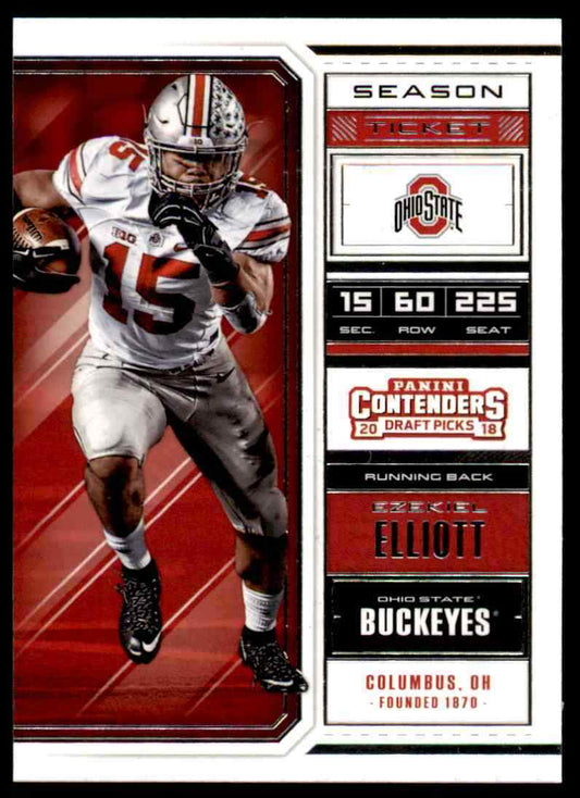 2018 Panini Contenders Draft Ezekiel Elliot Cowboys #42 *Noles2148* Cs 10=Fs