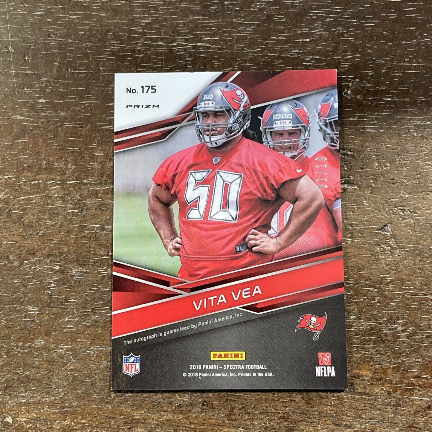 2018 Panini Spectra Vita Vea Rookie RC Orange Autograph Auto #d 1/10 *Noles2148*