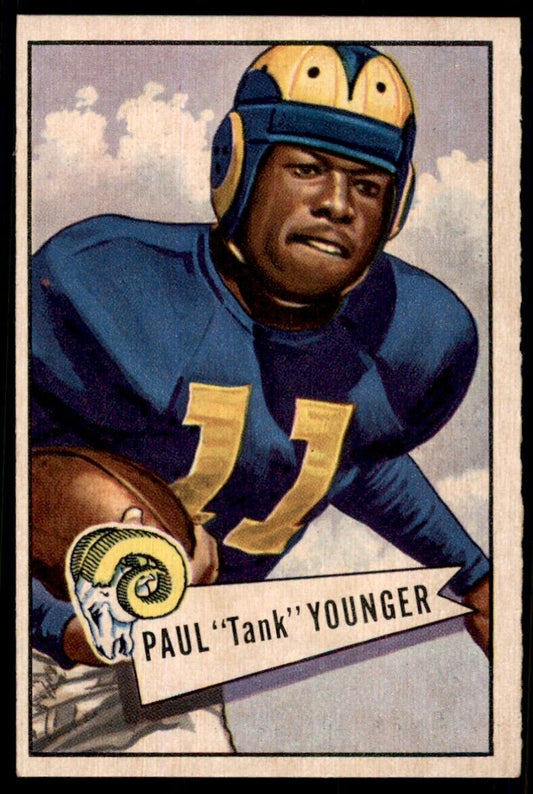 1952 Bowman Large Paul Tank Younger EX-EXMT Los Angeles Rams #25 *Noles2148*