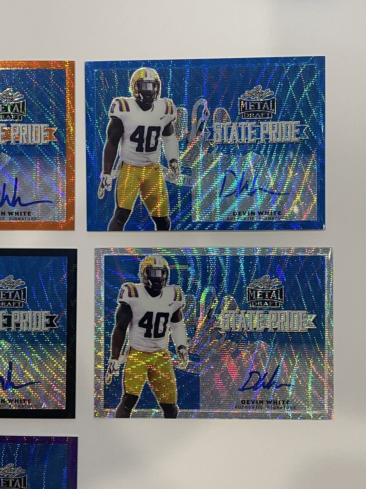 2019 Leaf Metal Draft Devin White Auto RC State Pride Wave 5of9 in Rainbow READ