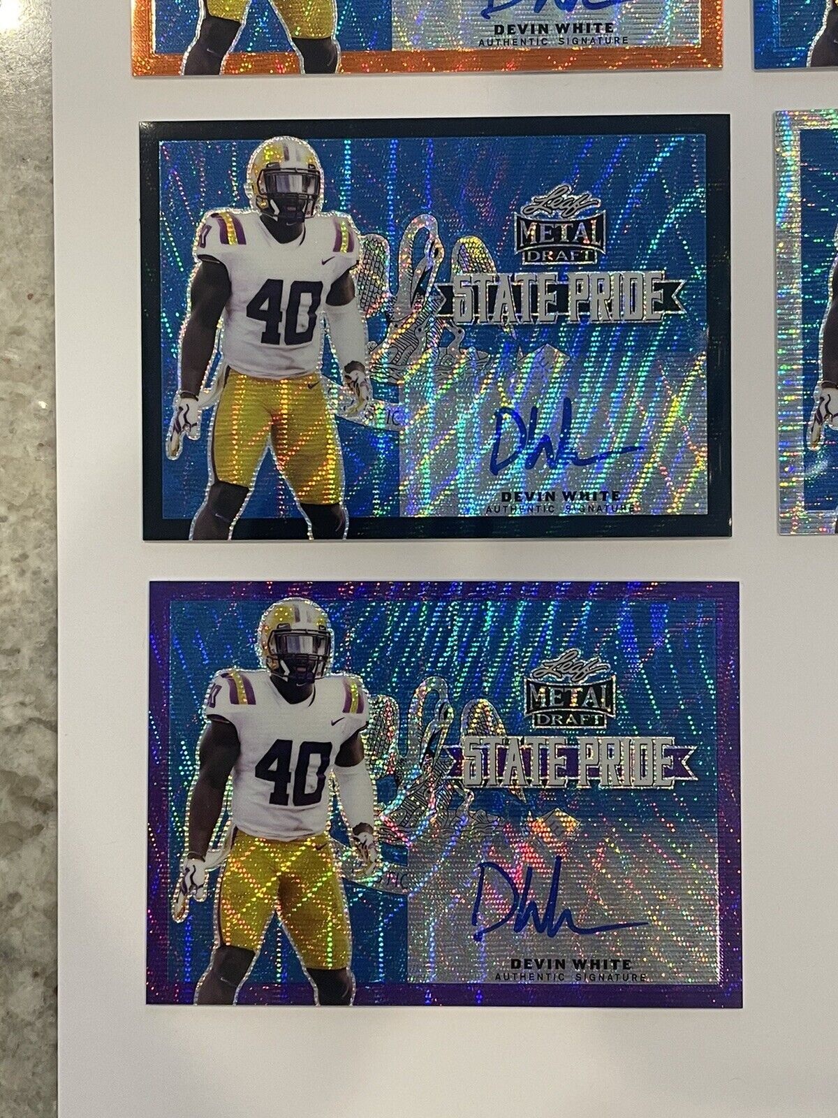 2019 Leaf Metal Draft Devin White Auto RC State Pride Wave 5of9 in Rainbow READ