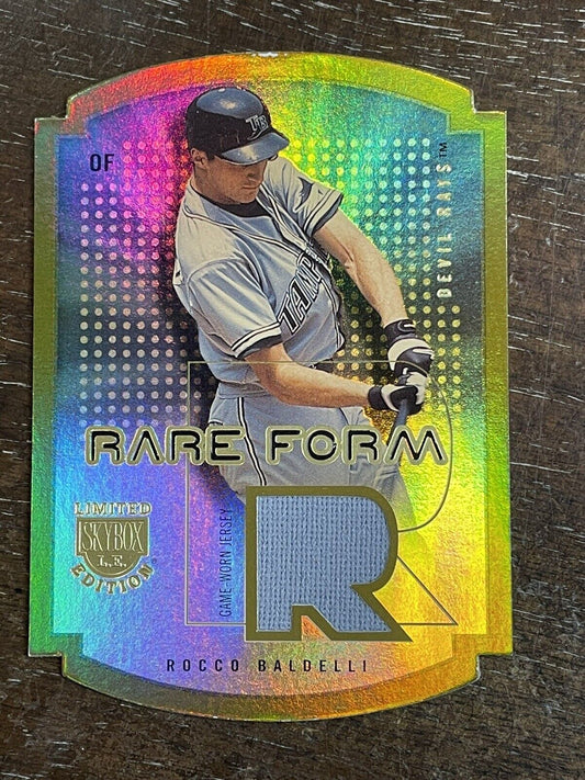 2004 Skybox Limited Edition Rare Form GOLD Rocco Baldelli GU Jersey Relic #2/10