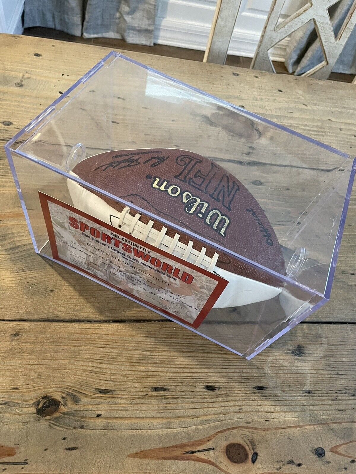 DAWSON, BUONICONTI Glanville Collingsworth Auto NFL Football Autograph WithCase