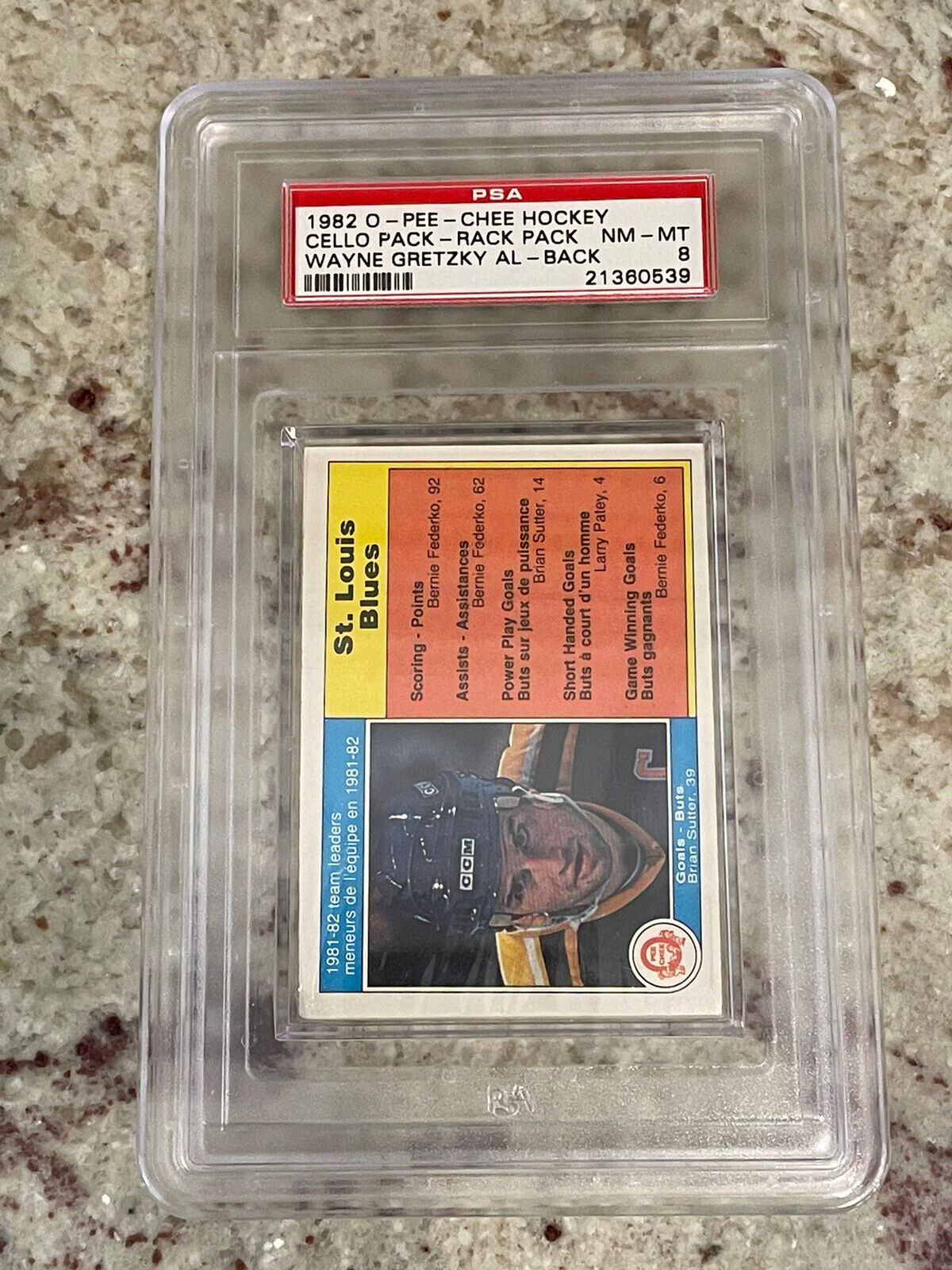 1982 OPC O-Pee-Chee Cello Pack Wayne Gretzky #237-Back PSA 8 RARE *Noles2148*