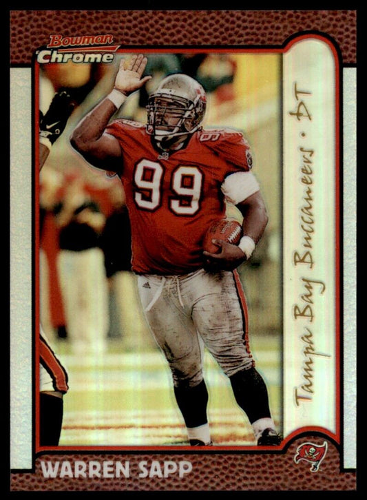 1999 Bowman Chrome Gold Refractors Warren Sapp 01/25 Buccaneers #29 *Noles2148*