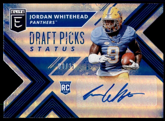 2018 Panini Elite Draft Picks Autographs Status Die Cut Blue Jordan Whitehead