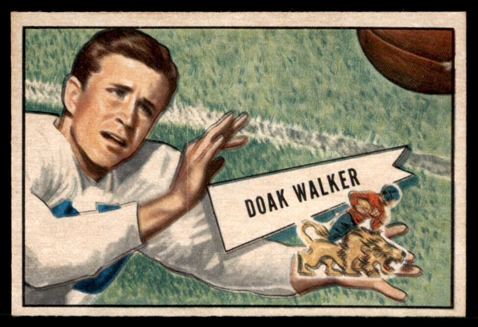 1952 Bowman Small Doak Walker NM Detroit Lions #3 *Noles2148*