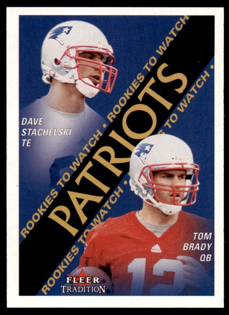 2000 Fleer Tradition Glossy Tom Brady RC Rookie Patriots #352 *Noles2148*