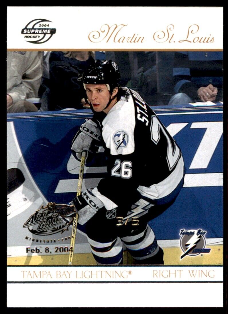 2003-04 Supreme All Star Martin St. Louis RARE SSP3/5 Lightning #89 *Noles2148*