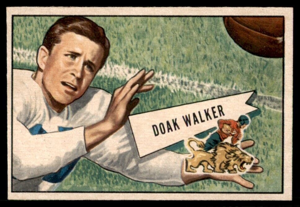 1952 Bowman Small Doak Walker NMNICE Detroit Lions #3 *Noles2148*