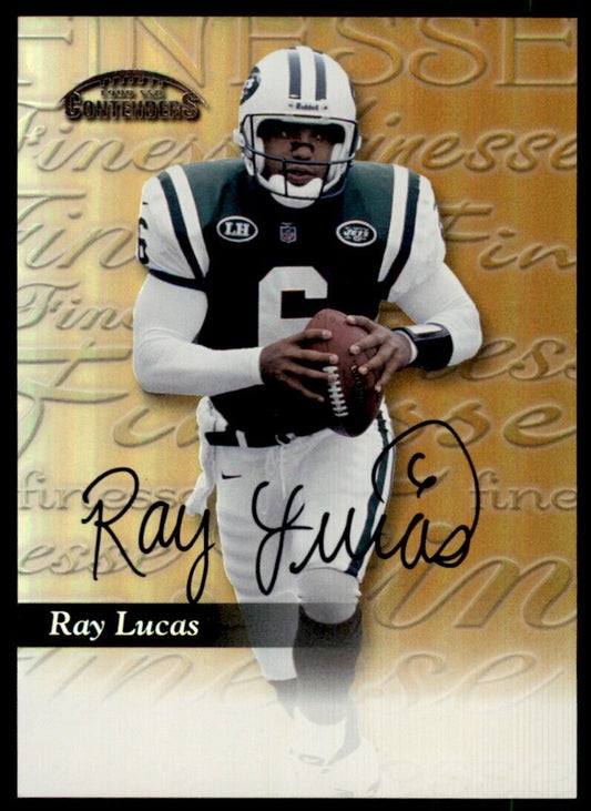 1999 Playoff Contenders SSD Finesse Gold Ray Lucas Auto RC 16/25 Jets #178B