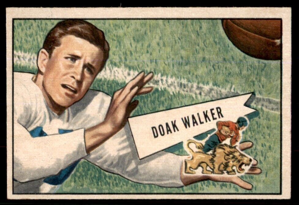 1952 Bowman Small Doak Walker EX Detroit Lions #3 *Noles2148*