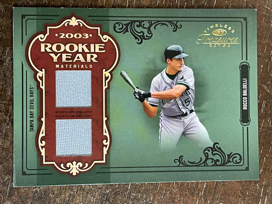 2004 Timeless Treasures Rookie Year Jersey # Materials Rocco Baldelli #d 2/5 WOW