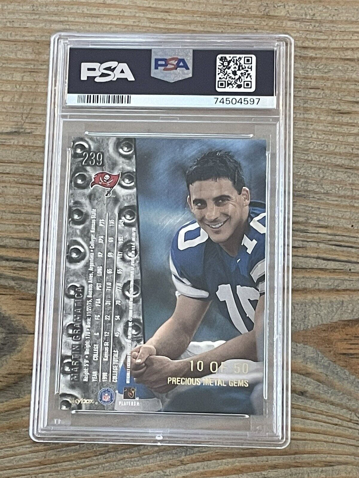 1999 Metal Universe Martin Gramatica Rookie RC PRECIOUS METAL GEMS PMG /50 PSA 8