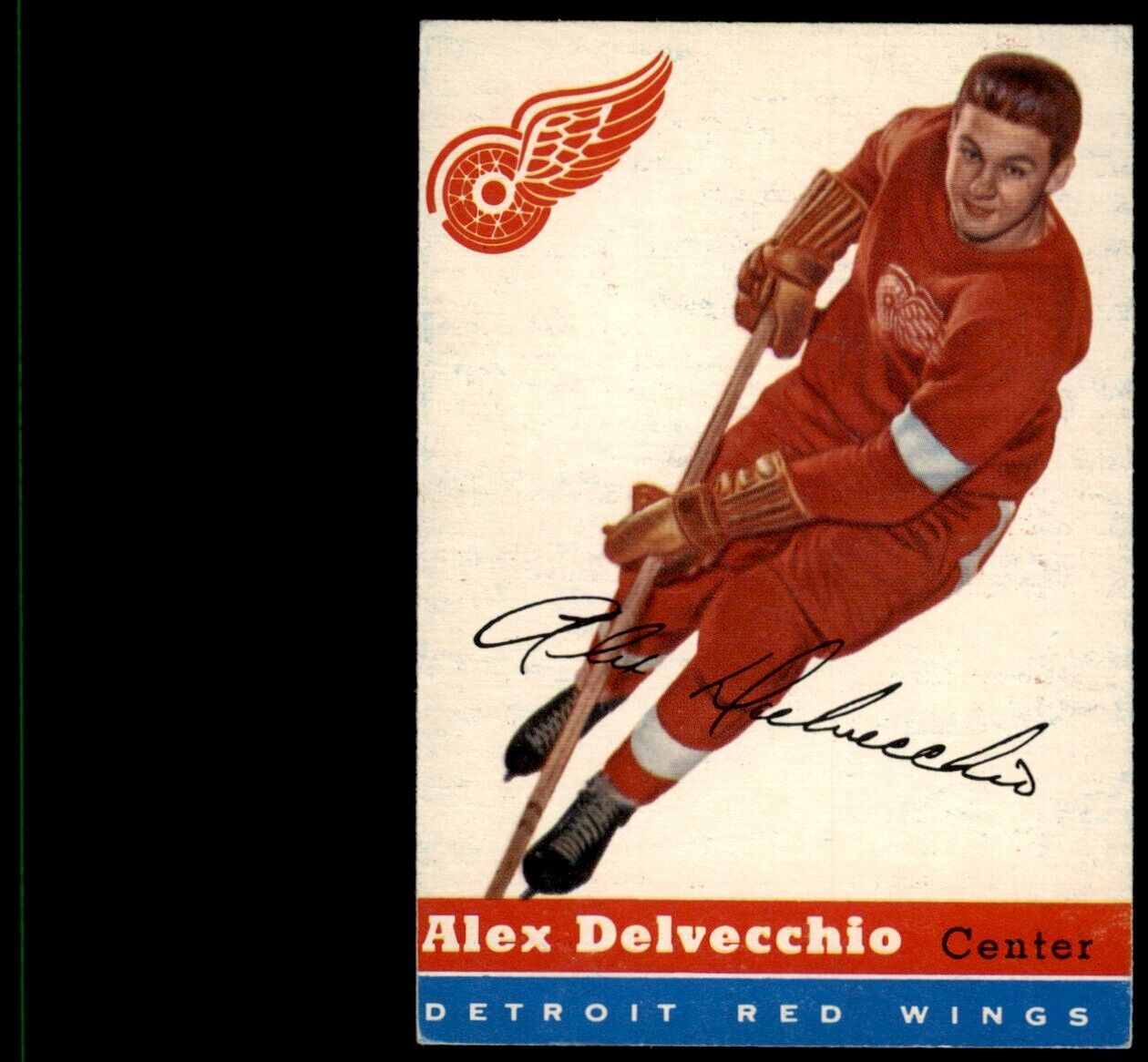 1954-55 Topps Alex Delvecchio EX+ Red Wings #39 *Noles2148*