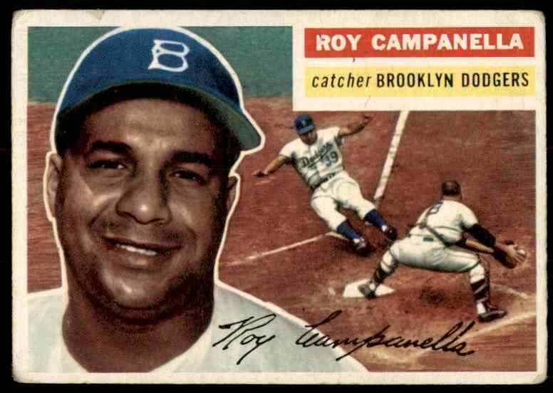 1956 Topps Roy Campanella Few TINY Wrinkles Dodgers #101 *Noles2148* SEE SCANS