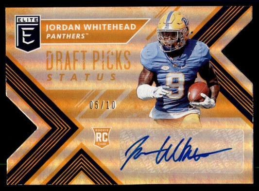 2018 Elite Draft Auto Status Die Cut Gold * Jordan Whitehead Auto RC 05/10 #241