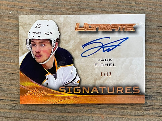 2016-17 Leaf Ultimate Signatures Jack Eichel Auto #d 6/12 SSP *Noles2148*