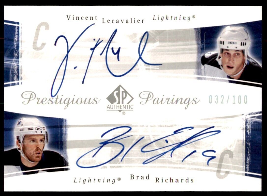 2005-06 SP Authentic Prestigious Pairings Vincent Lecavalier/ Richards 032/100