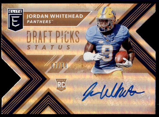 2018 Elite Draft Auto Status Die Cut Gold ** Jordan Whitehead Auto RC 07/10