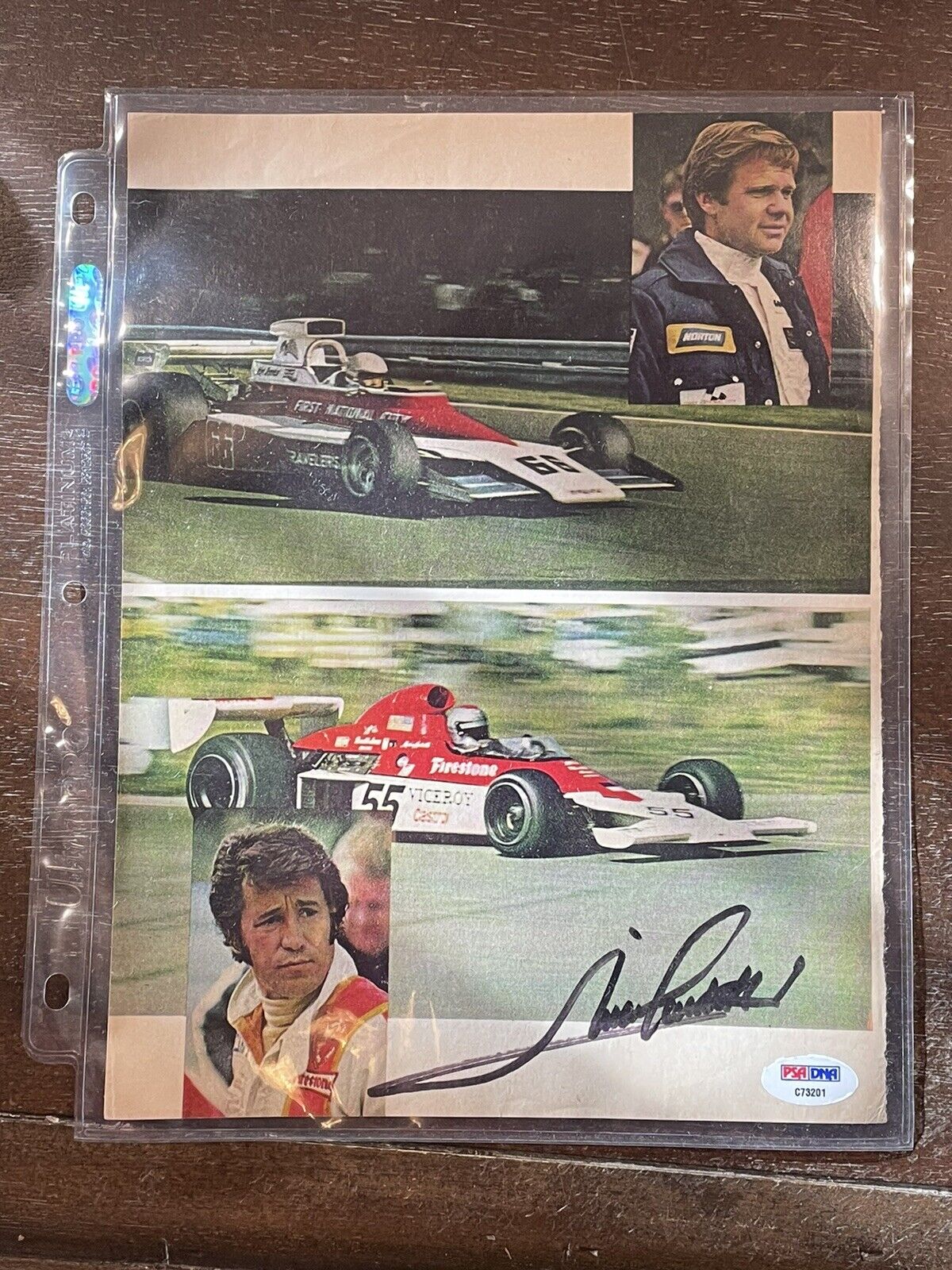 Mario Andretti Signed Autographed Auto Magazine Page PSA / DNA Auth Frameworthy