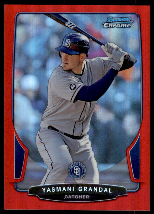 2013 Bowman Chrome Refractors RED Yasmani Grandal SSP 3/5 Padres #92