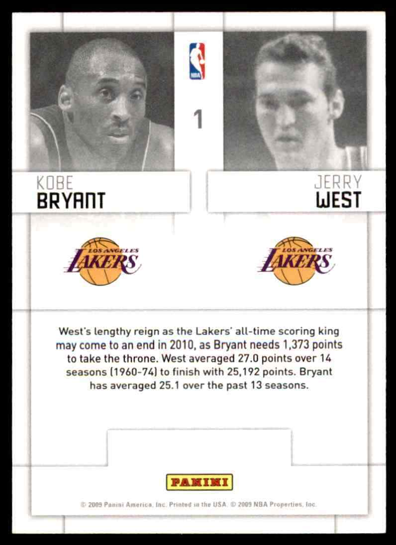 2009-10 Panini Threads SP Rare Kobe Bryant & Jerry West Lakers #1 *Noles2148*