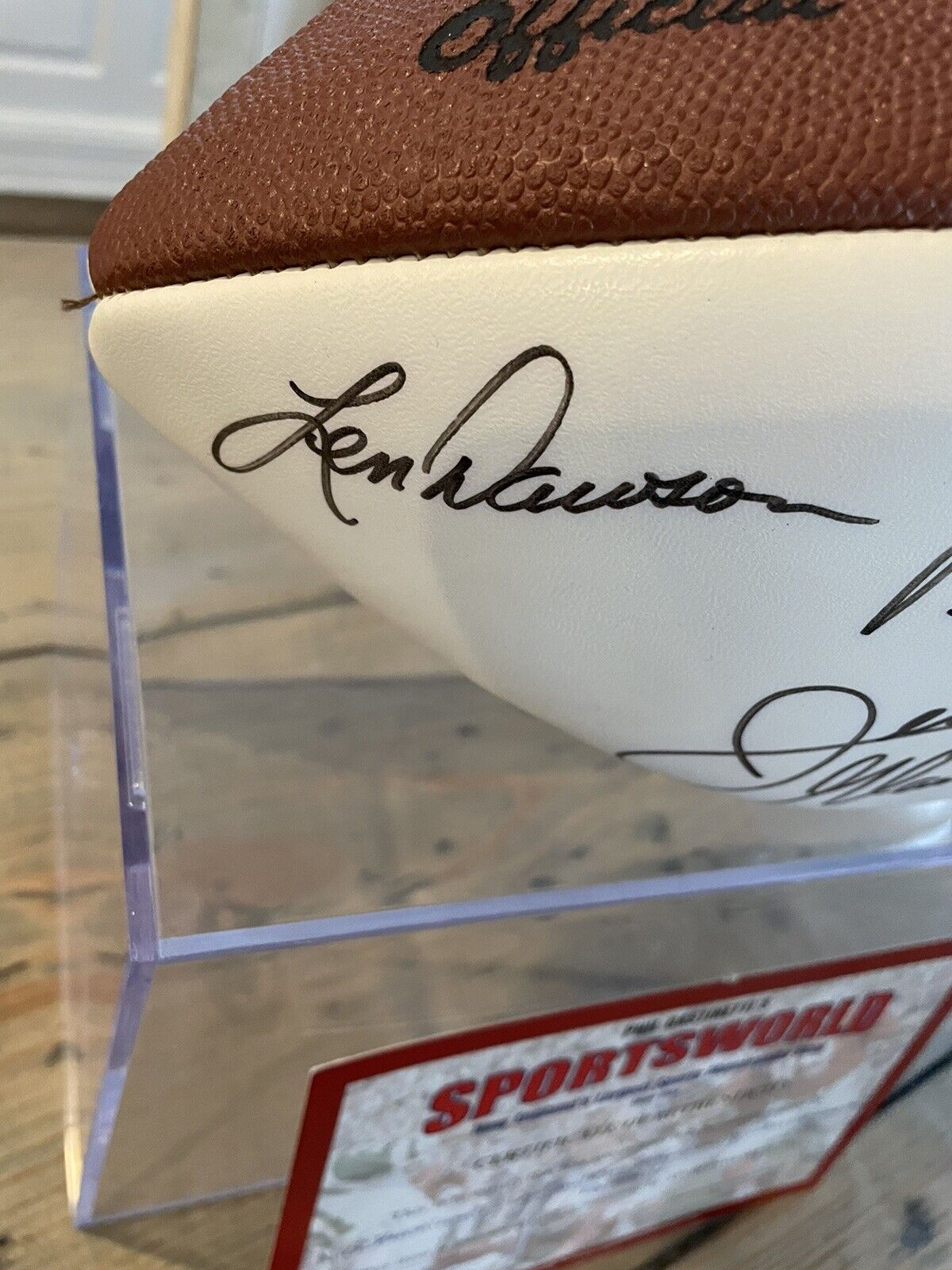 DAWSON, BUONICONTI Glanville Collingsworth Auto NFL Football Autograph WithCase